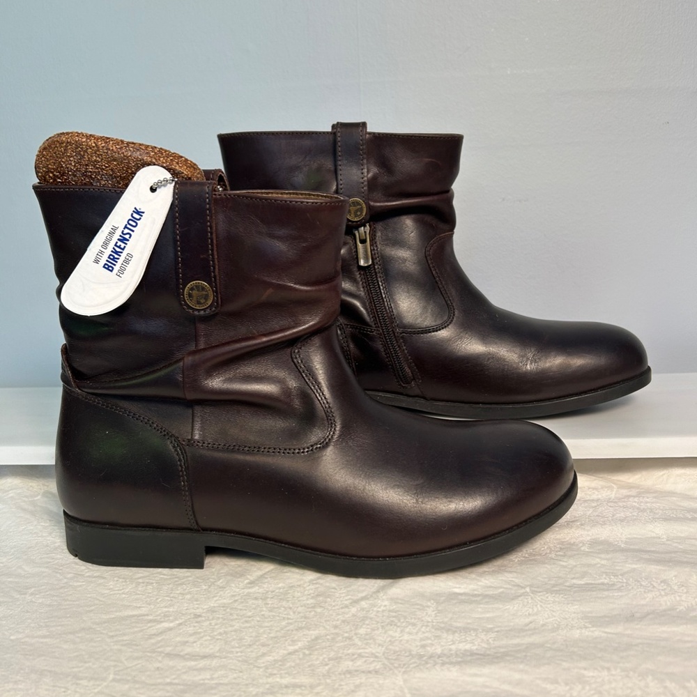 Birkenstock Sarnia ankle boots  Espresso brown leather NEW Size 41 US 10/10.5